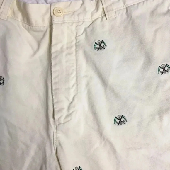 J Crew yellow anchor flat front shorts size 34 EUC - Picture 2 of 7